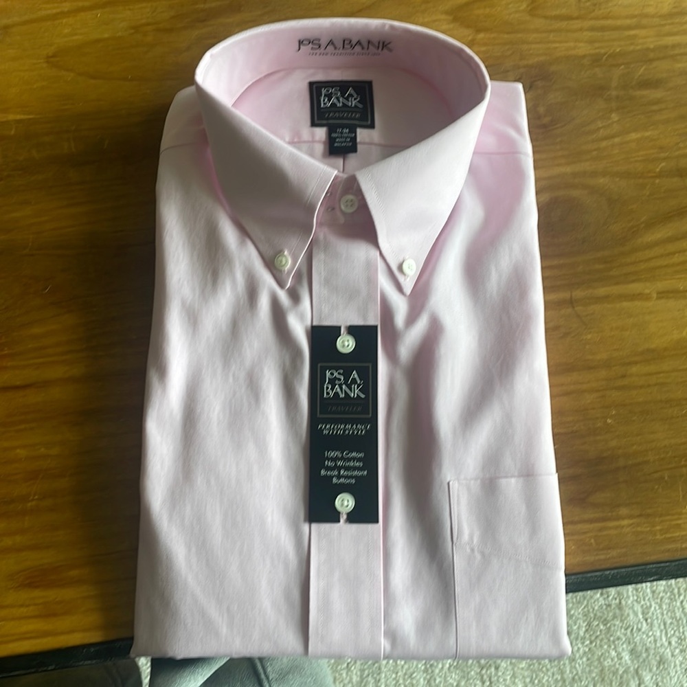 Light Pink Jos A. Bank Men’s Traveler Dress Polo (17-34)